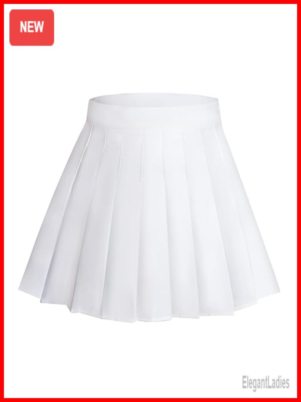 High Waisted Pleated A-Line Mini Skirt with Lined Shorts Tennis Skort